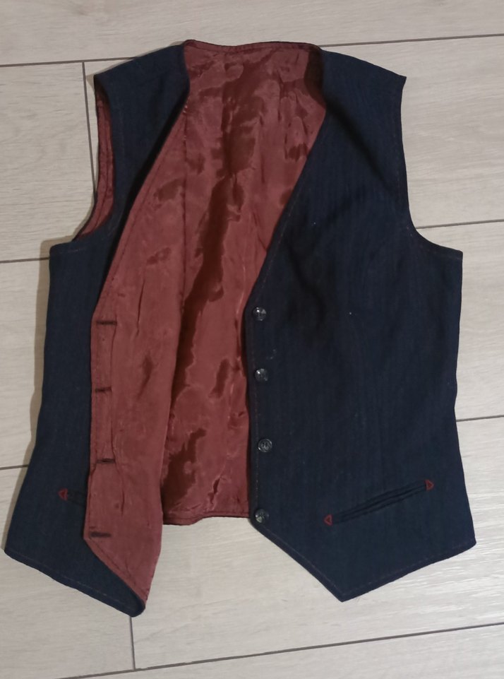 Düğmeli Lacivert Kadın Yelek - Görsel 3