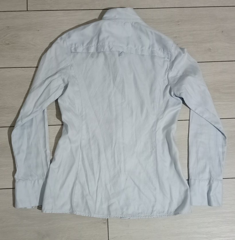 gizli dğmeli bebek mavisi kadın gömlek - Görsel 2