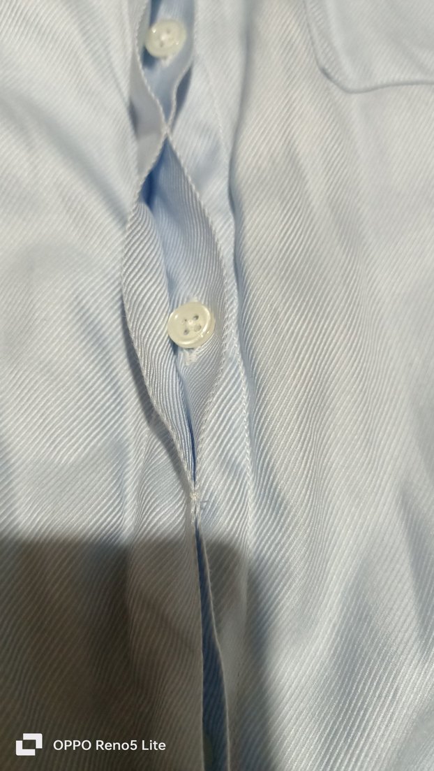 gizli dğmeli bebek mavisi kadın gömlek - Görsel 4