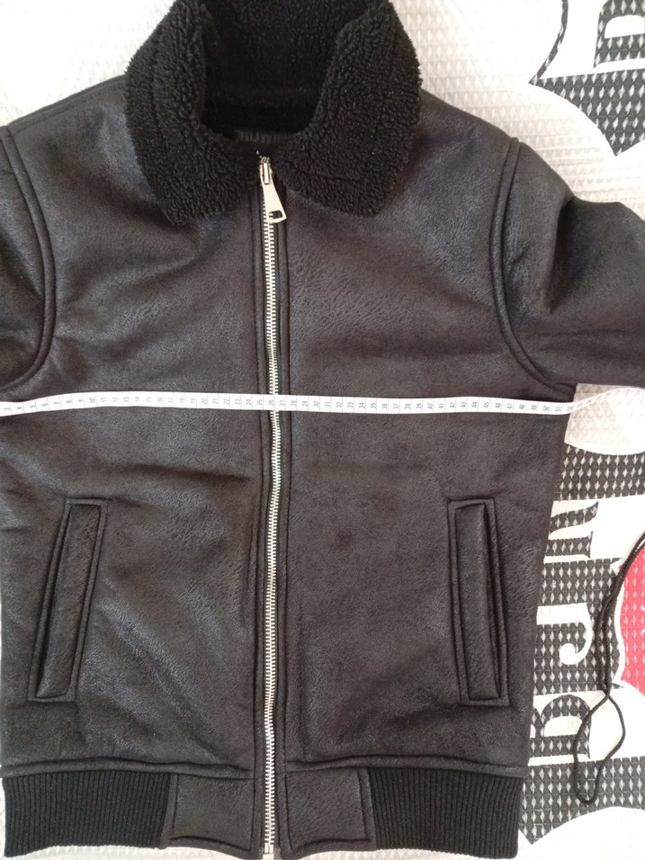 Kürklü Siyah Deri Erkek Ceket - Görsel 5