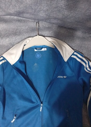 Mavi Adidas Fermuarlı Unisex Spor Ceketi - Görsel 2