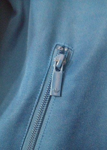 Mavi Adidas Fermuarlı Unisex Spor Ceketi - Görsel 3