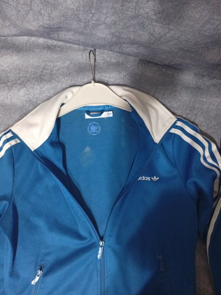Mavi Adidas Fermuarlı Unisex Spor Ceketi - Görsel 2