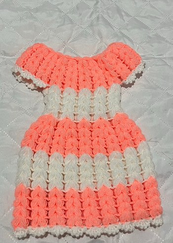 Kırmızı Beyaz Örgü Mini Elbise Lif Modeli - Görsel 2