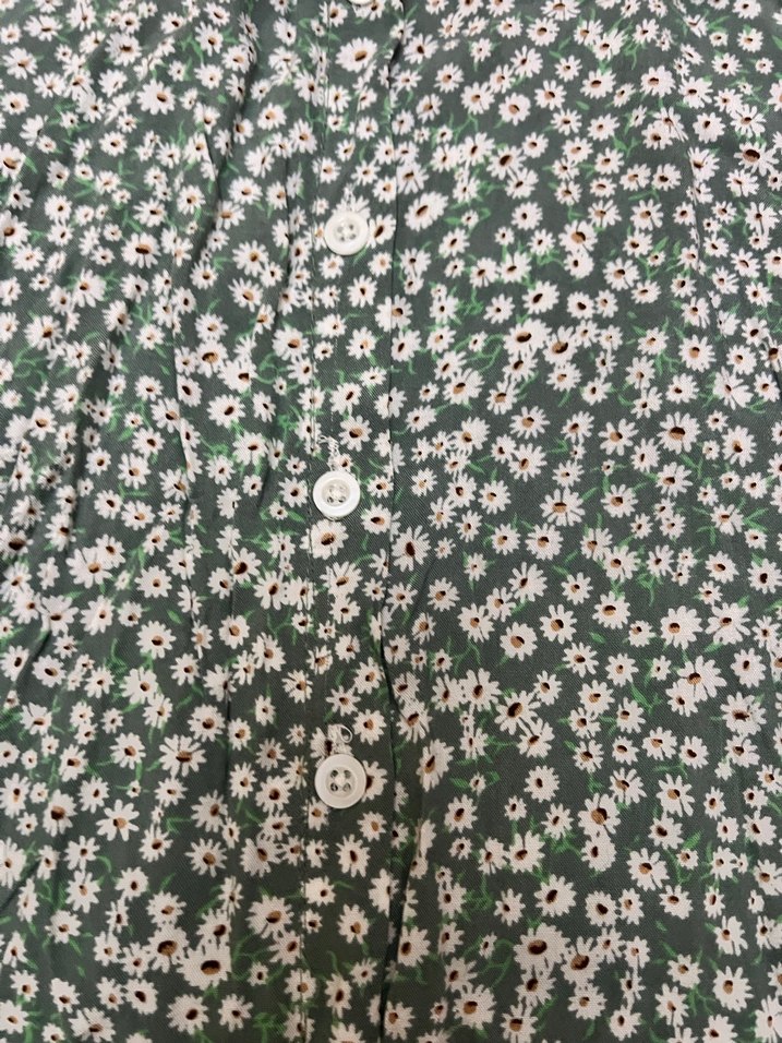 Düğmeli Yeşil Bohem Midi Etek - Görsel 2