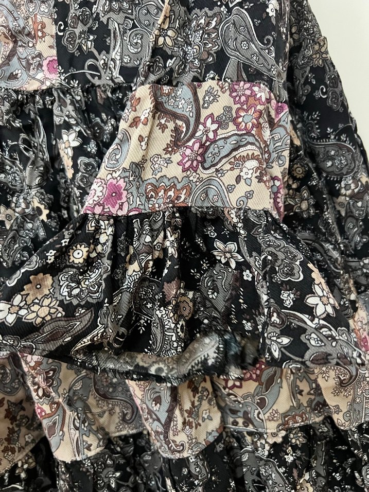 Her bedene uyumlu salaş Çiçek Desenli Uzun Bohem Elbise - Görsel 2