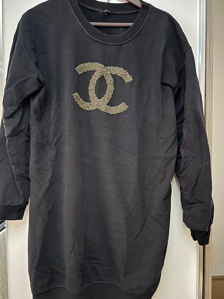 Kadın Siyah Payetli Uzun Kollu Sweatshirt - Görsel 2