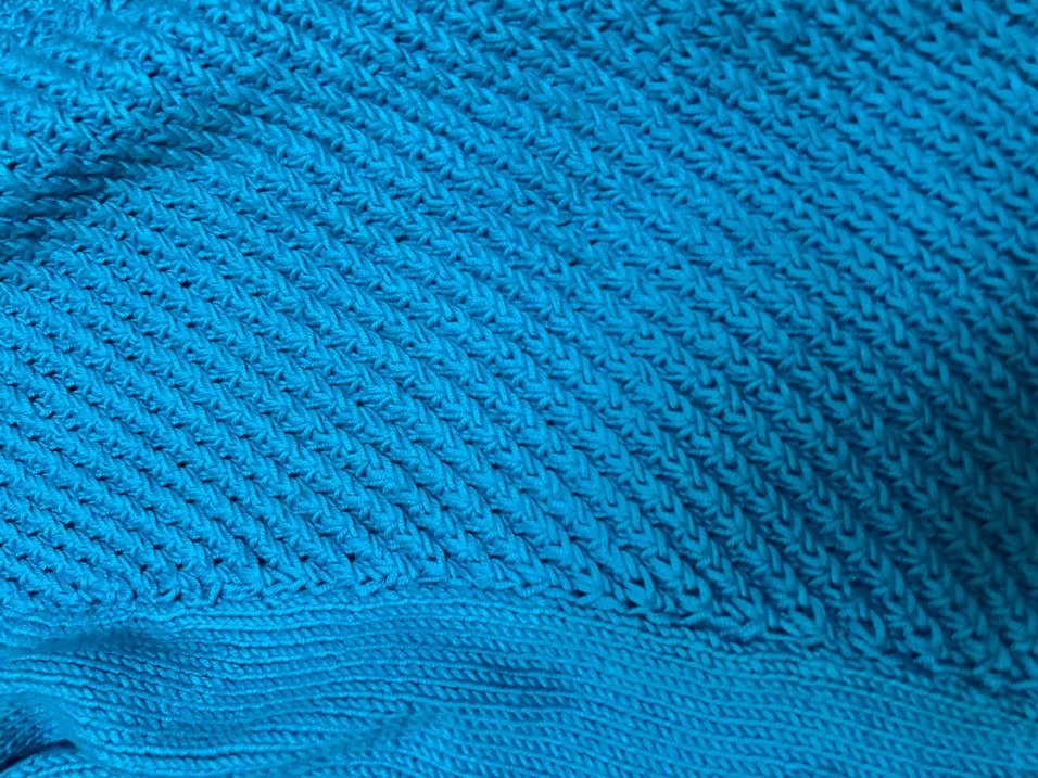 Kadın El örgüsü Mavi  Örgü Hırka - Görsel 2