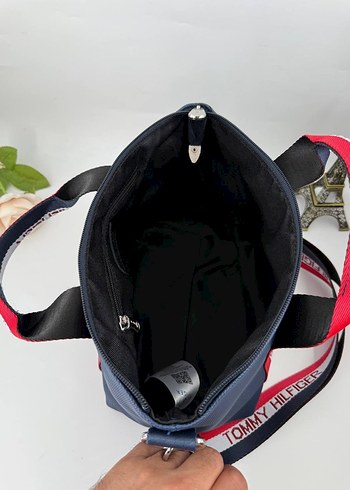 Tommy Hilfiger Mavi Fermuarlı Kadın Çanta - Görsel 6