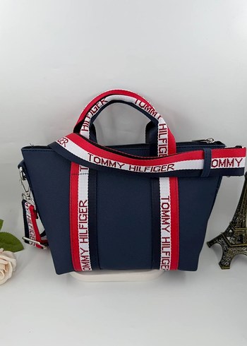 Tommy Hilfiger Mavi Fermuarlı Kadın Çanta - Görsel 4