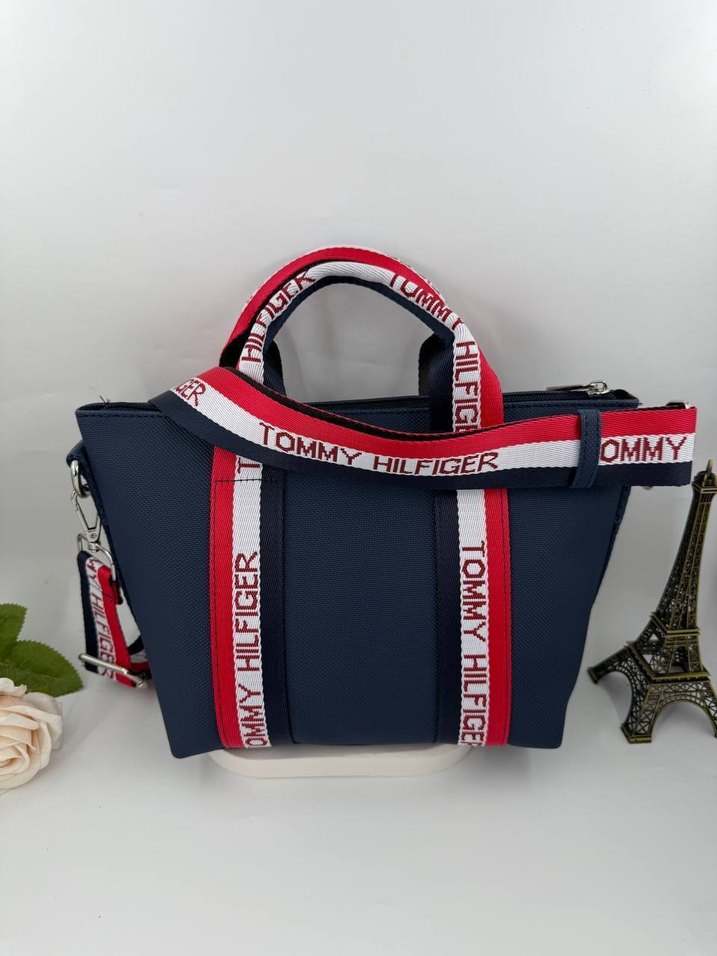 Tommy Hilfiger Mavi Fermuarlı Kadın Çanta - Görsel 4