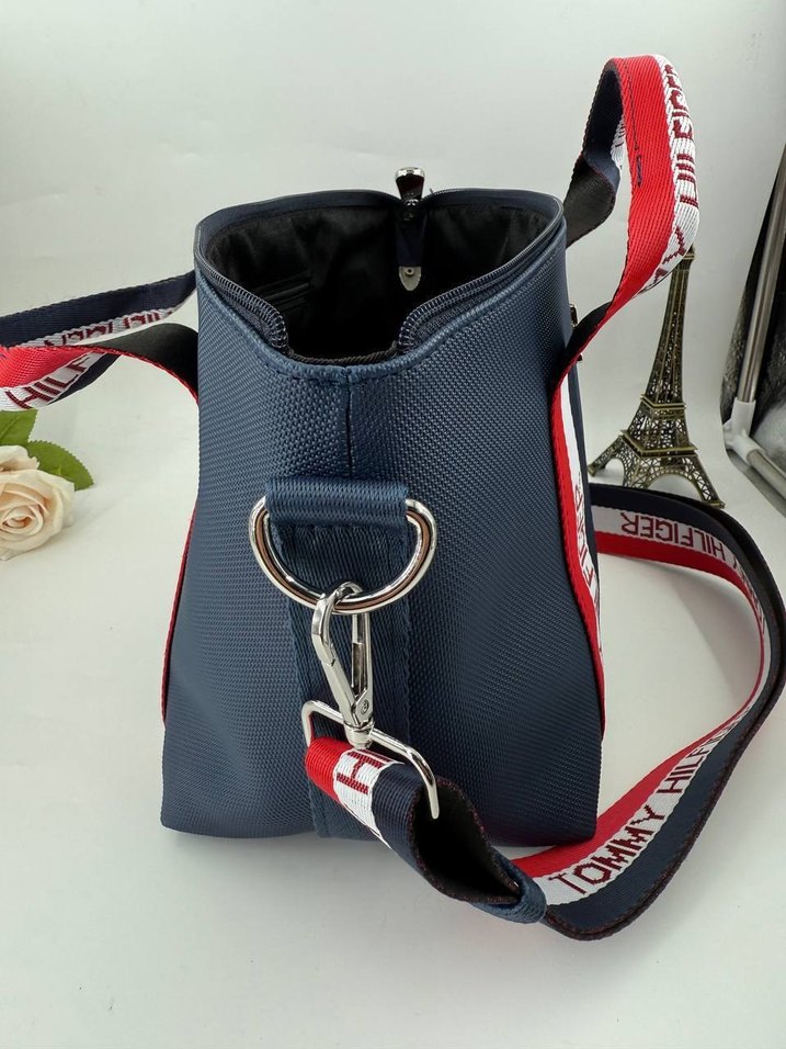 Tommy Hilfiger Mavi Fermuarlı Kadın Çanta - Görsel 2