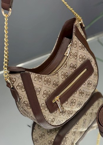 Guess Kahverengi Baskılı Tokalı Kadın Çanta - Görsel 3