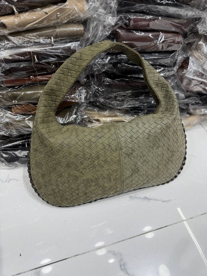 Bohem Örgü Kadın Süet Çanta - Görsel 3