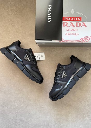 Prada Siyah Bağcıklı Erkek Spor Ayakkabı - Görsel 5