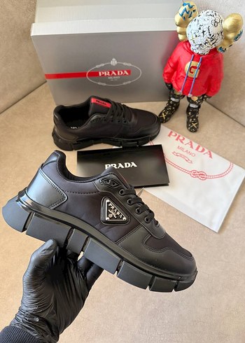 Prada Siyah Bağcıklı Erkek Spor Ayakkabı - Görsel 2