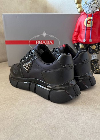 Prada Siyah Bağcıklı Erkek Spor Ayakkabı - Görsel 3