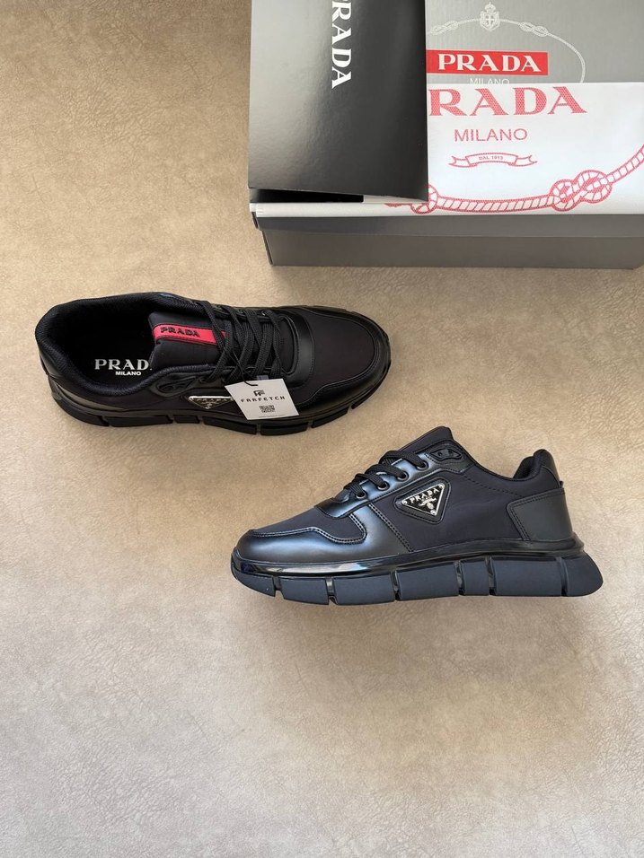 Prada Siyah Bağcıklı Erkek Spor Ayakkabı - Görsel 4