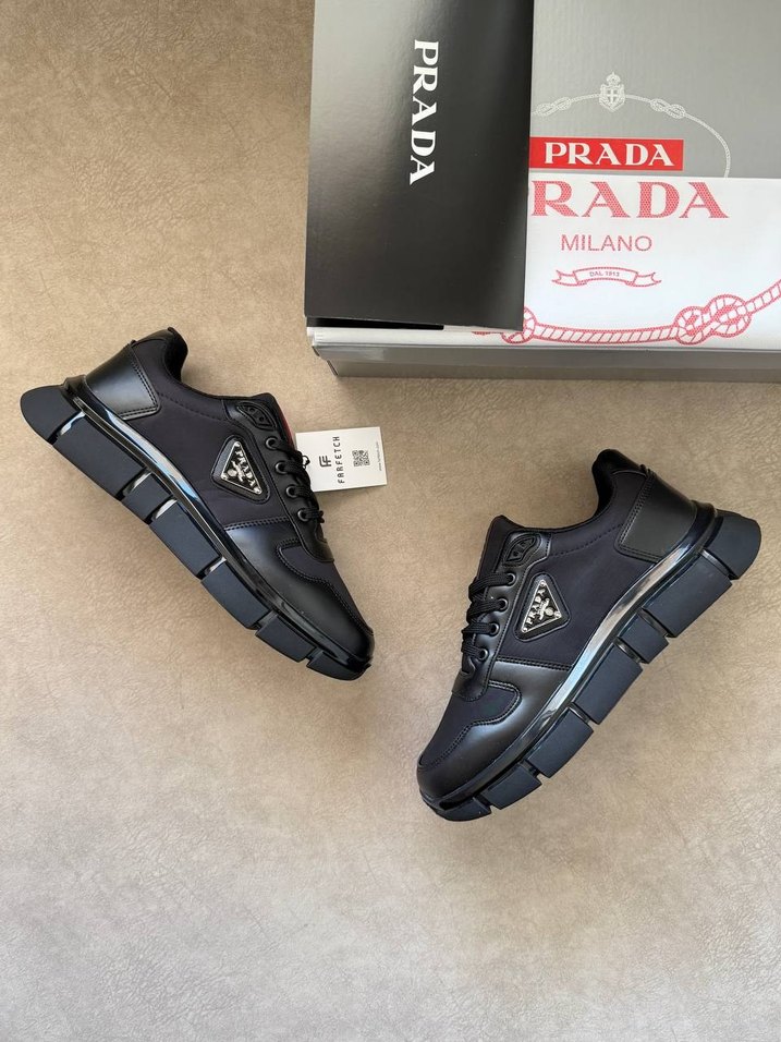 Prada Siyah Bağcıklı Erkek Spor Ayakkabı - Görsel 5