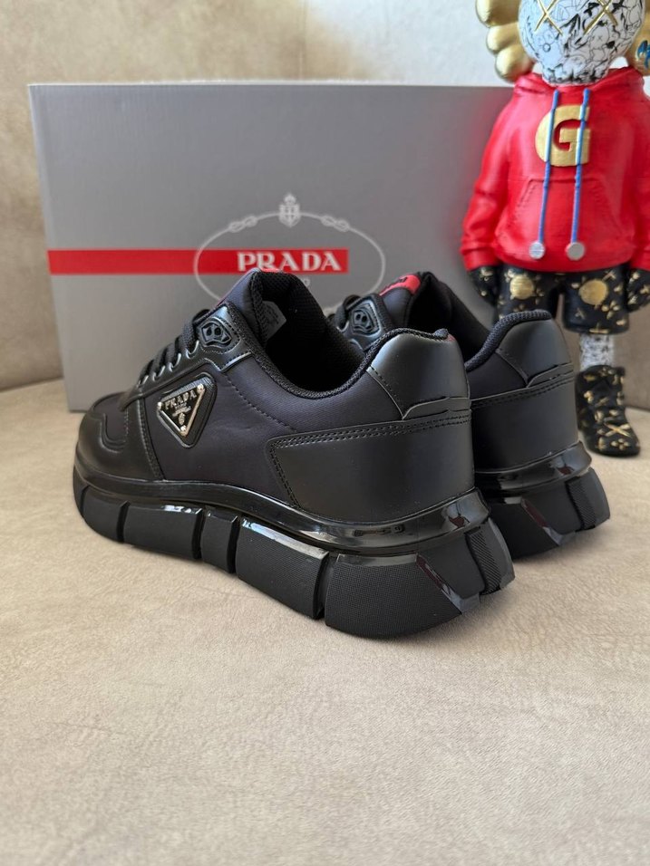 Prada Siyah Bağcıklı Erkek Spor Ayakkabı - Görsel 3