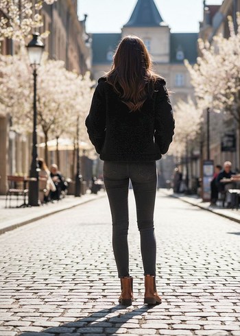 Kadın Oysho Yüksek Yakalı Ceket - Görsel 12