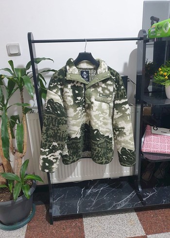 Erkek columbia Desenli Yüksek Yakalı Polar - Görsel 3