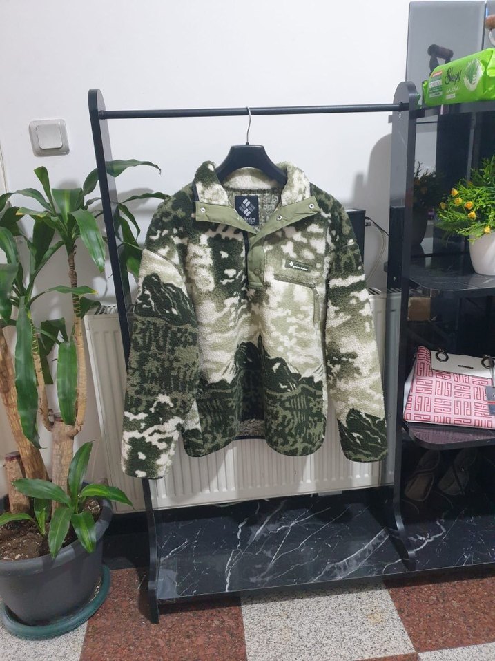 Erkek columbia Desenli Yüksek Yakalı Polar - Görsel 3