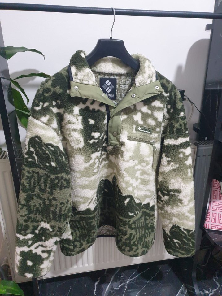 Erkek columbia Desenli Yüksek Yakalı Polar - Görsel 5