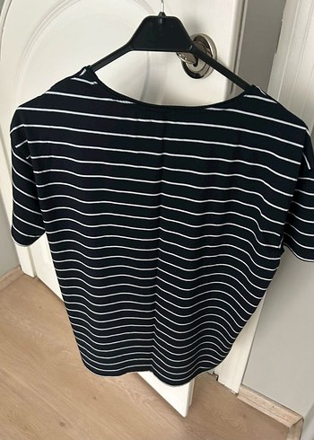 Çizgili Kadın Tişört - Görsel 2