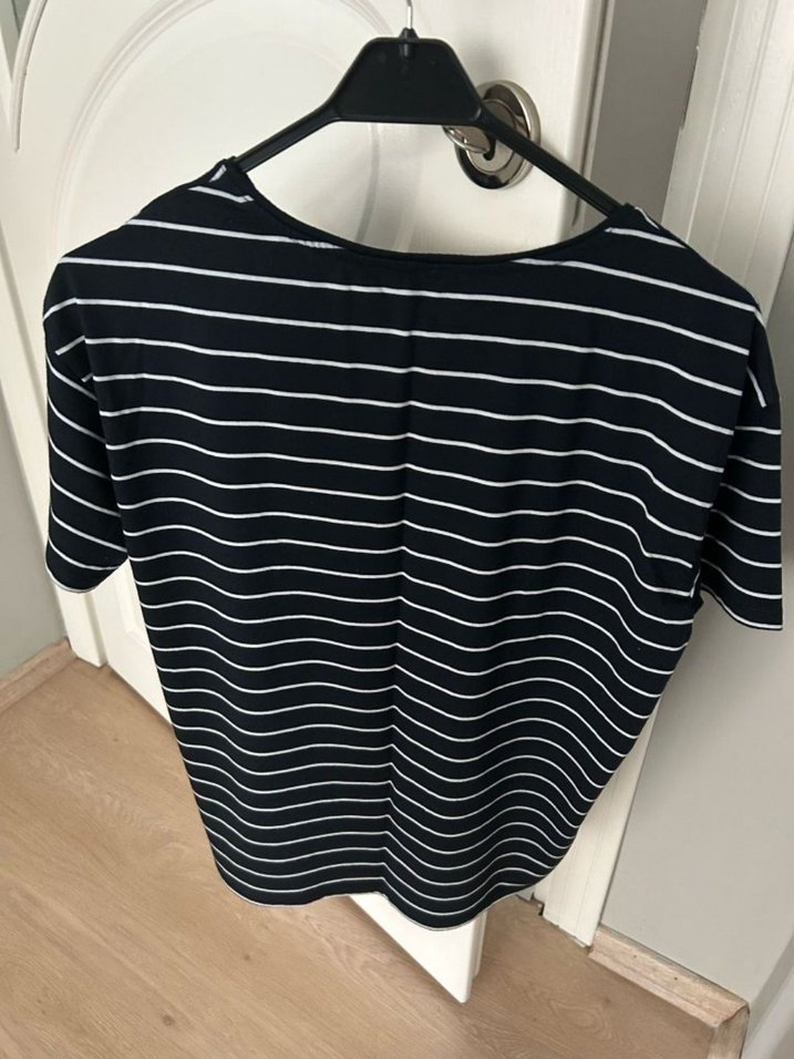 Çizgili Kadın Tişört - Görsel 2