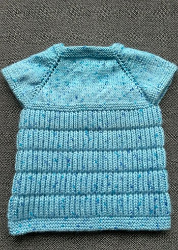 Düğmeli Mavi Bebek Yeleği - Görsel 2