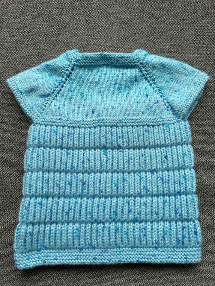 Düğmeli Mavi Bebek Yeleği - Görsel 2