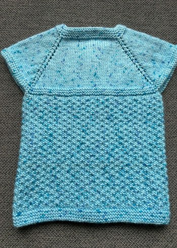 Düğmeli Mavi Bebek Yeleği - Görsel 2