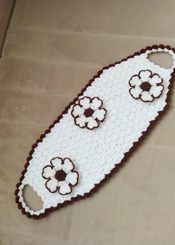 Beyaz El Örgüsü Banyo lifi - Görsel 2