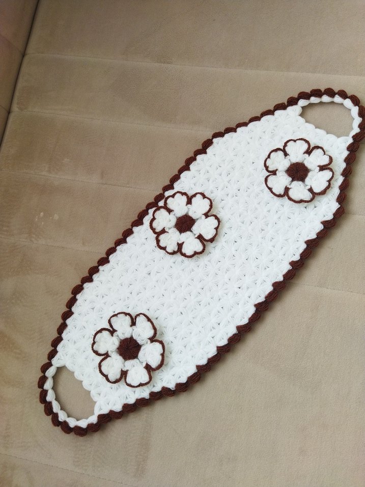 Beyaz El Örgüsü Banyo lifi - Görsel 2