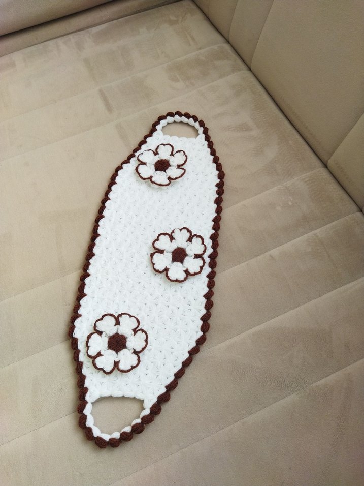 Beyaz El Örgüsü Banyo lifi - Görsel 3