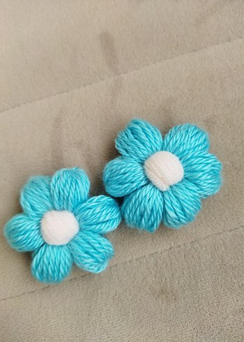 Renkli Örgü Çiçekli motifler  10 tanesi 80 lira - Görsel 5