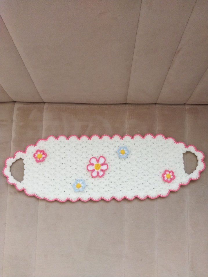 Beyaz Çiçekli Banyo lifi - Görsel 2