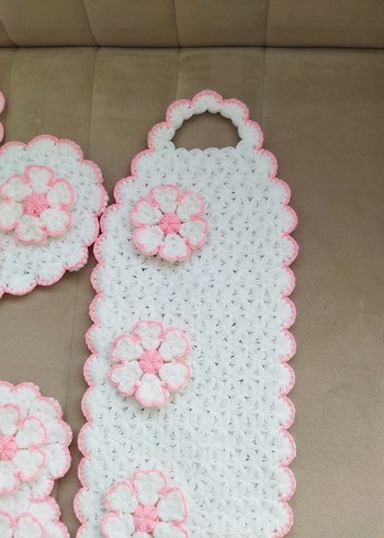 Pembe Çiçekli lif seti - Görsel 3