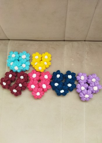 El Yapımı Bohem Renkli papatya Çiçek Süsleri - Görsel 7