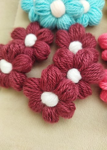 El Yapımı Bohem Renkli papatya Çiçek Süsleri - Görsel 3