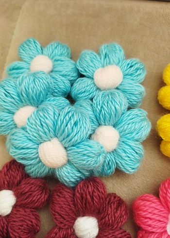 El Yapımı Bohem Renkli papatya Çiçek Süsleri - Görsel 2