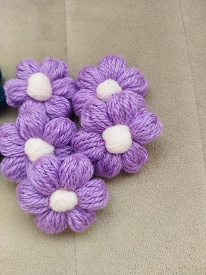 El Yapımı Bohem Renkli papatya Çiçek Süsleri - Görsel 5