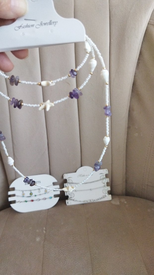 Nakışlı Beyaz Boncuklu Bohem kadın Bileklikleri - Görsel 3