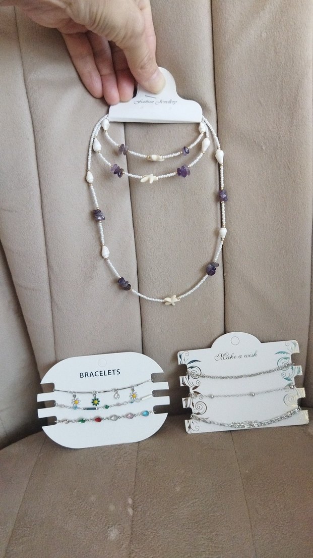 Nakışlı Beyaz Boncuklu Bohem kadın Bileklikleri - Görsel 2