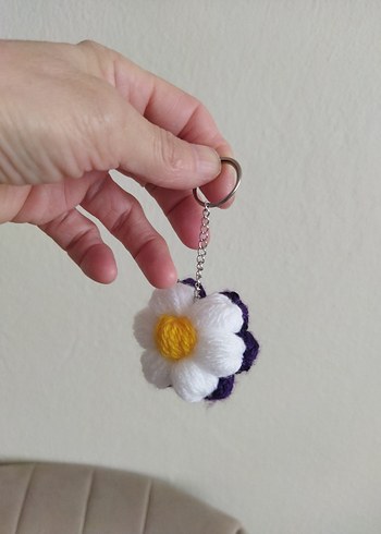 Mor Püsküllü Bohem Kadın Anahtarlık - Görsel 5