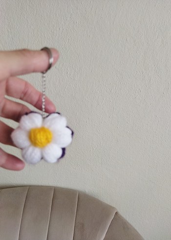 Mor Püsküllü Bohem Kadın Anahtarlık - Görsel 2