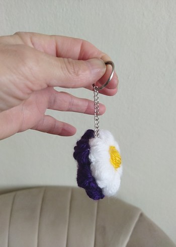 Mor Püsküllü Bohem Kadın Anahtarlık - Görsel 6