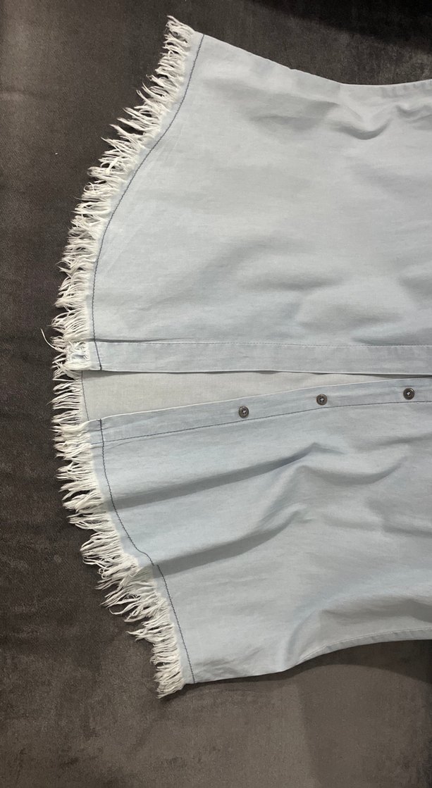 Gri Regular Fit Uzun Kollu Denim Gömlek Elbise — görsel 2/6