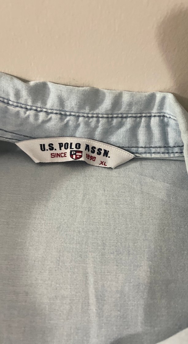 Gri Regular Fit Uzun Kollu Denim Gömlek Elbise — görsel 4/6